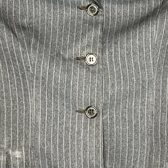 Devon-Aire Show Coat Womans 18 Navy Pin Stripe 3 Button Pockets Fitted Lined - Picture 5 of 11